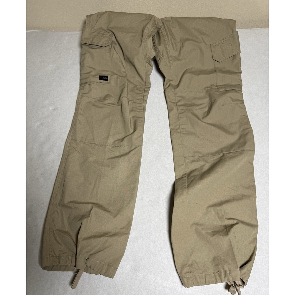 LAPG khaki Stretch Ops Tactical Pants cargo woman's fade resistant Size 8 long - Picture 8 of 16